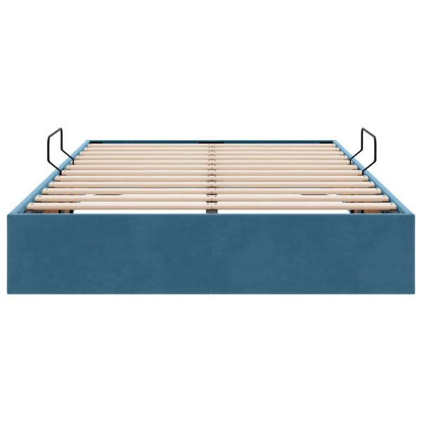 Отоман легло рамка с хранилище със съхранение Кадифе