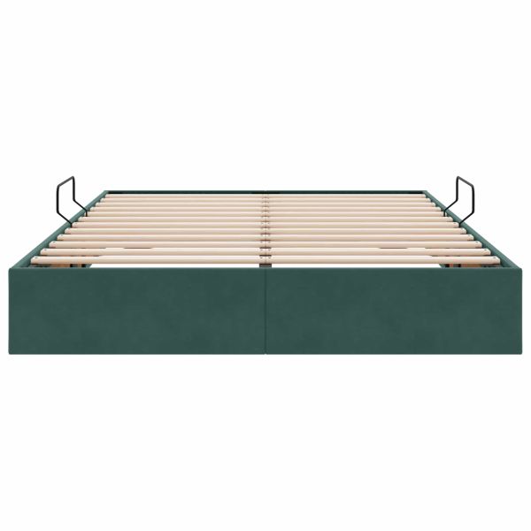 Отоман легло рамка с хранилище със съхранение Кадифе