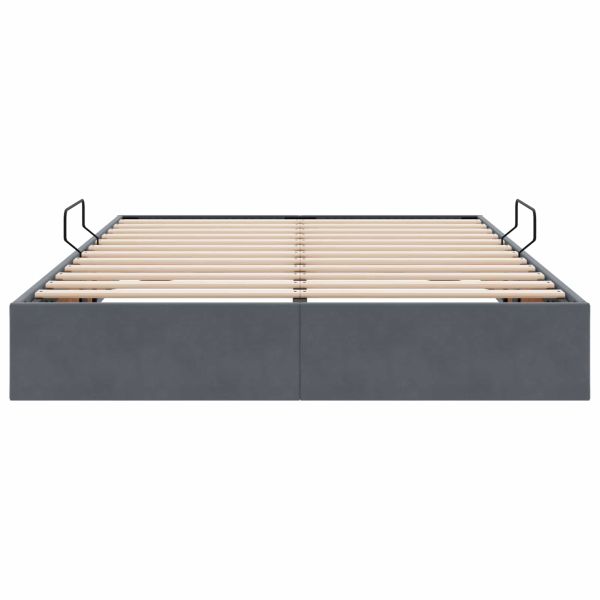 Отоман легло рамка с хранилище със съхранение Кадифе