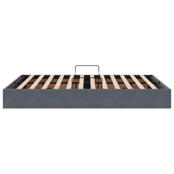 Отоман легло рамка с хранилище със съхранение Кадифе