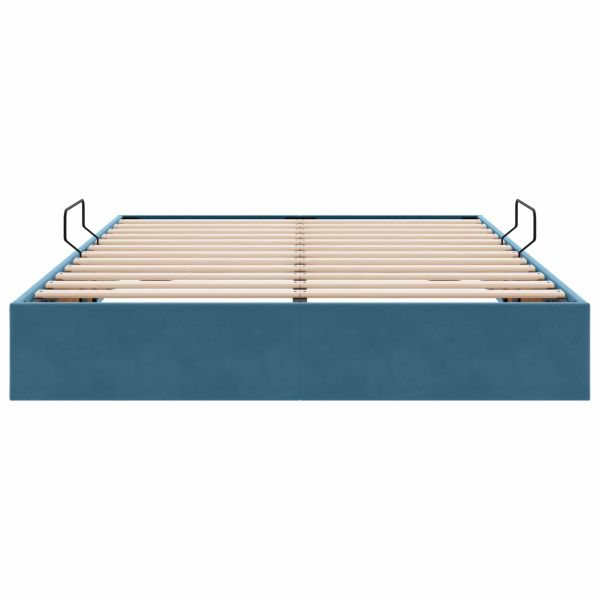 Отоман легло рамка с хранилище със съхранение Кадифе