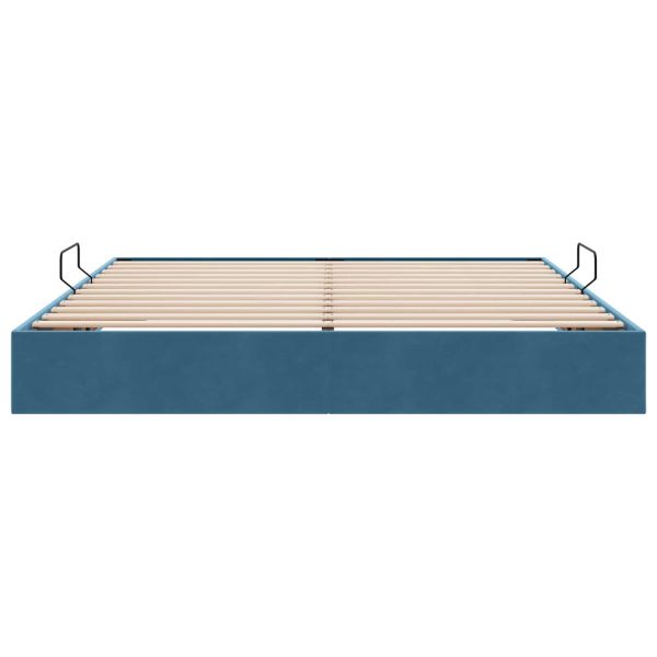 Отоман легло рамка с хранилище със съхранение Кадифе