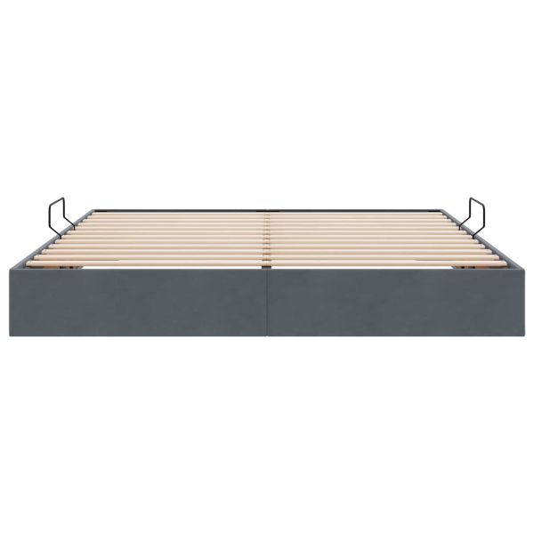 Отоман легло рамка с хранилище със съхранение Кадифе