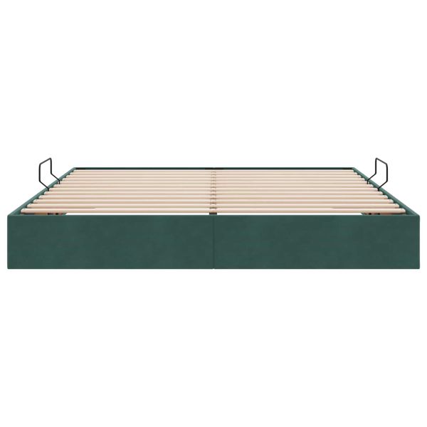 Отоман легло рамка с хранилище със съхранение Кадифе