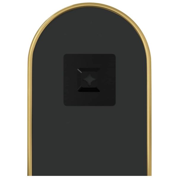 Стенно огледало злато 40x15 см овално