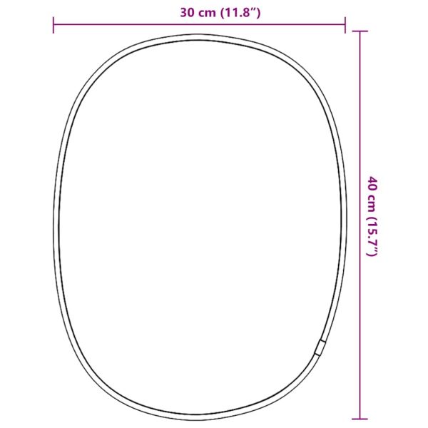Стенно огледало сребро 40x30 см