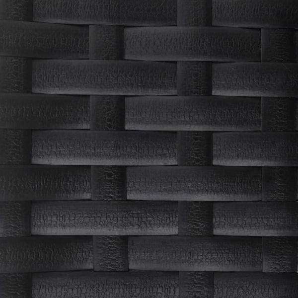 2-местна градинска пейка, черна, полиратан