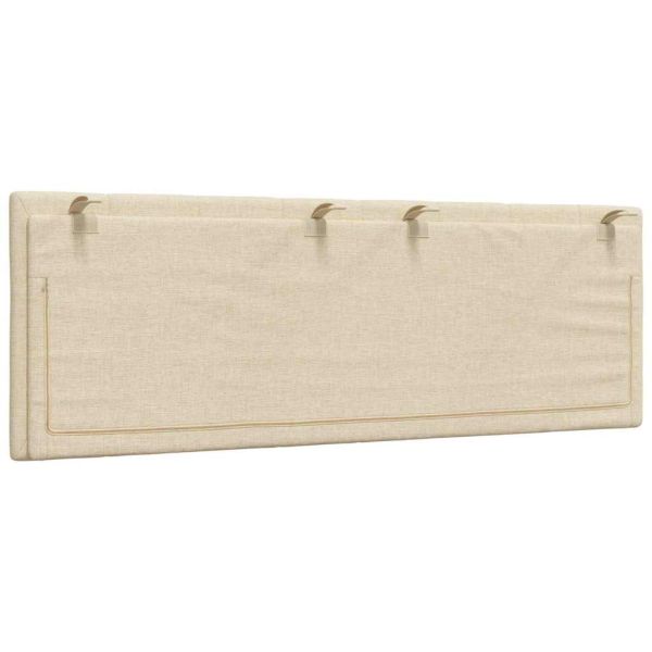 Мека табла за легло Hanko, кремава, 120 см, плат