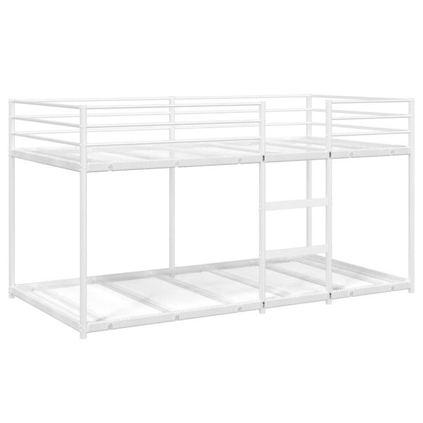 Двуетажно легло без матрак Бяло 107x203 cm Стомана