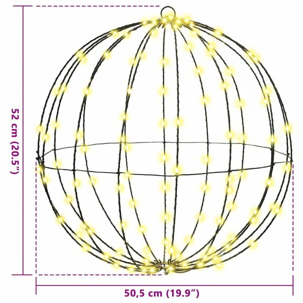 Топка с 160 LED светодиода Топло бяло 50,5 x 50,5 x 52 см Метал