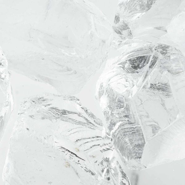 Градински камъни Бяло 12 cm Стъкло