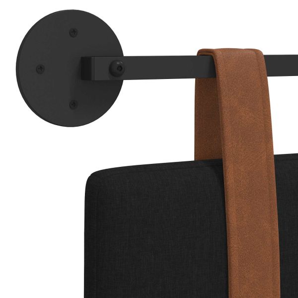 Висяща табла Монтиране на стена Черен 90 x 55 x 5 см Антично PU