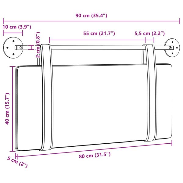 Висяща табла Монтиране на стена Синьо 90 x 55 x 5 см Антично PU