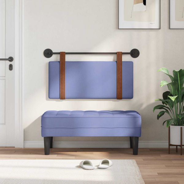 Висяща табла Едноцветен Дънково син 90 x 55 x 5 см Антично PU