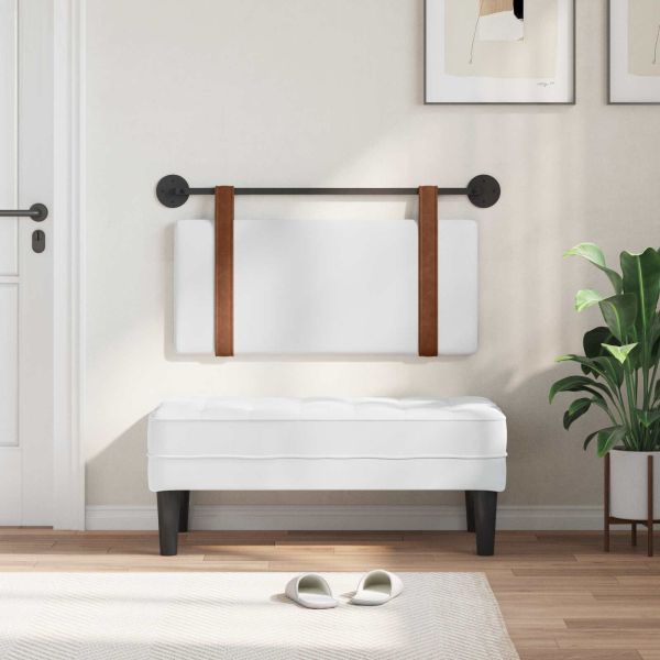 Висяща табла Монтиране на стена Бял 100 x 55 x 5 см Антично PU