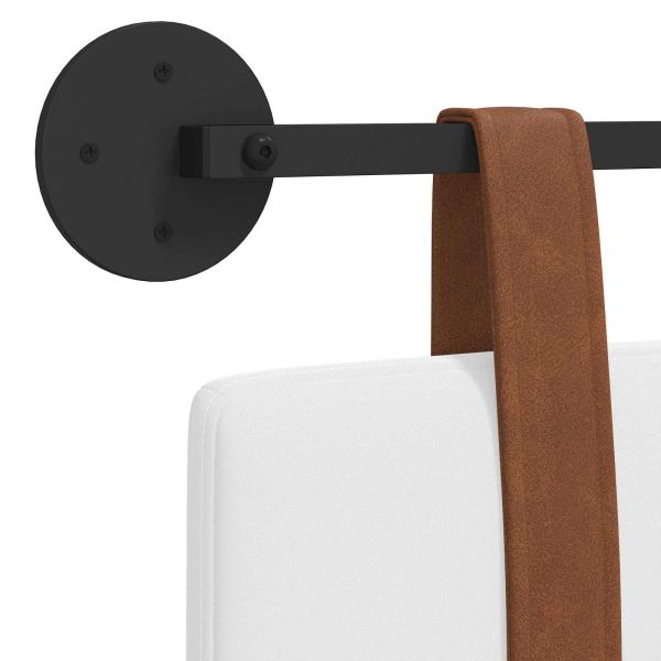 Висяща табла Монтиране на стена Бял 100 x 55 x 5 см Антично PU