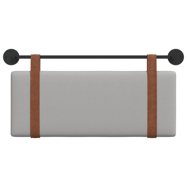 Висяща табла Едноцветен Облачно сиво 110 x 55 x 5 см Антично PU