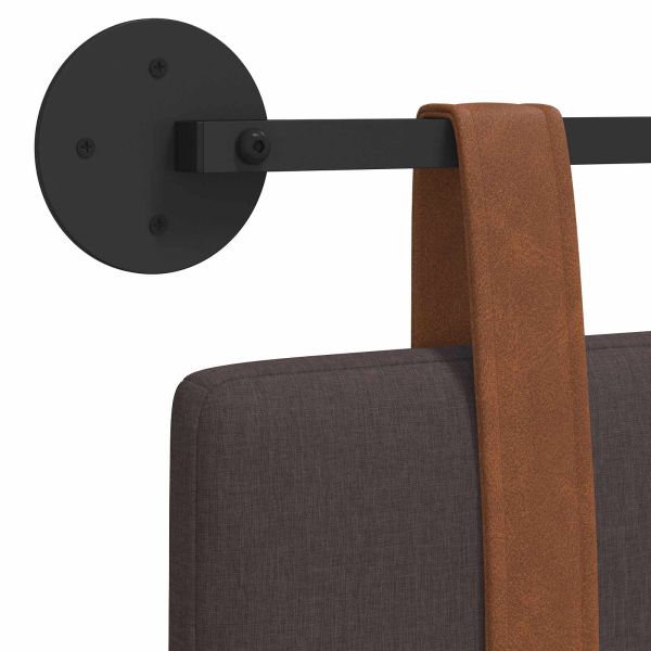 Висяща табла Едноцветен Тъмен кафяв 110 x 55 x 5 см Антично PU