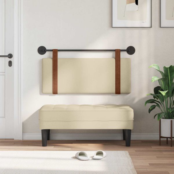 Висяща табла Монтиране на стена Крем 110 x 55 x 5 см Антично PU