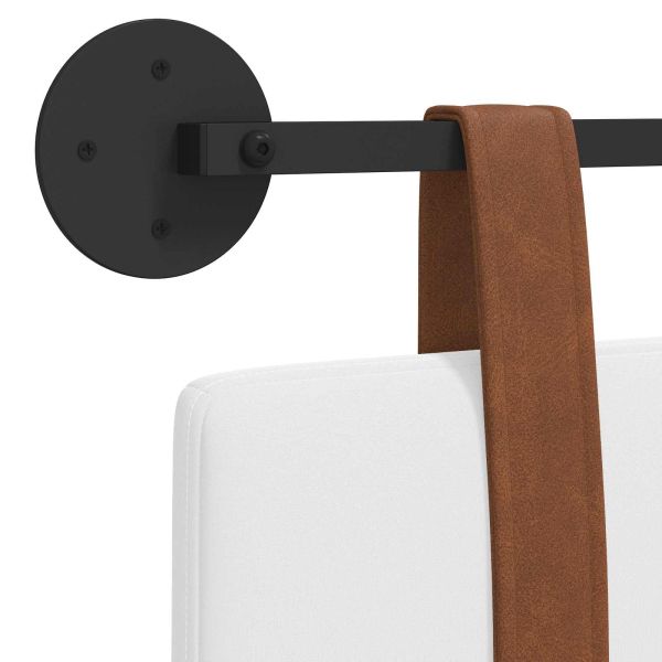 Висяща табла Монтиране на стена Бял 110 x 55 x 5 см Антично PU