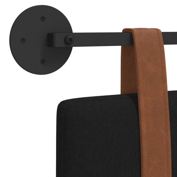 Висяща табла Едноцветен Черен 130 x 55 x 5 см Антично PU