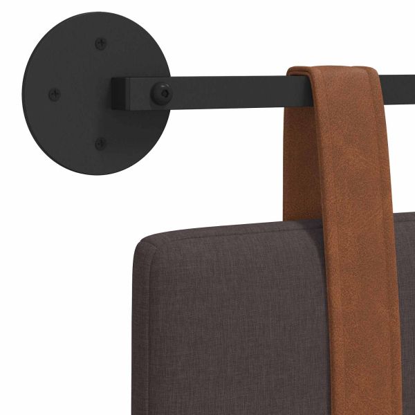 Висяща табла Едноцветен Тъмен кафяв 130 x 55 x 5 см Антично PU