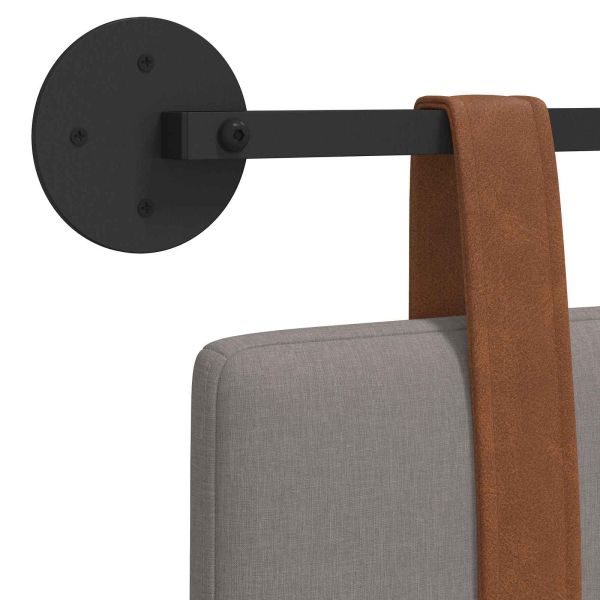 Висяща табла Едноцветен Таупе 130 x 55 x 5 см Антично PU