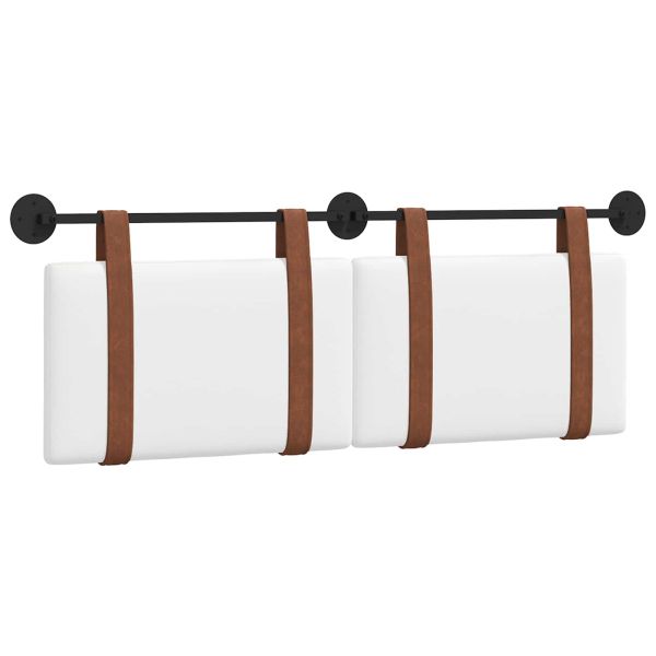 Висяща табла Монтиране на стена Бял 130 x 55 x 5 см Антично PU