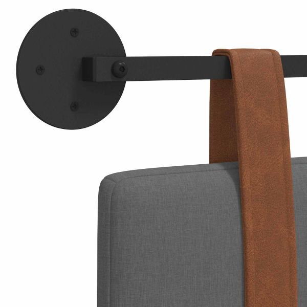 Висяща табла Едноцветен Тъмен сив 150 x 55 x 5 см Антично PU