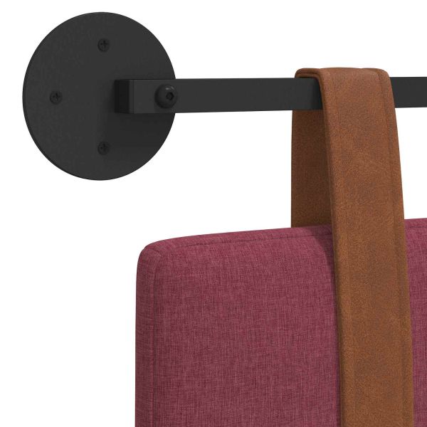 Висяща табла Едноцветен Виненочервен 150 x 55 x 5 см Антично PU