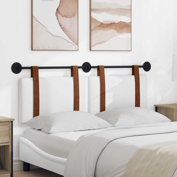 Висяща табла Монтиране на стена Бял 150 x 55 x 5 см Антично PU