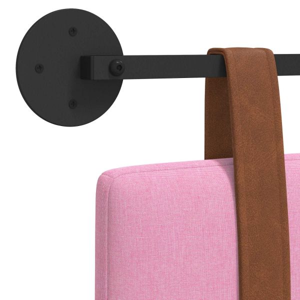 Висяща табла Едноцветен Розово 150 x 55 x 5 см Антично PU