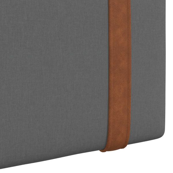 Висяща табла Едноцветен Тъмен сив 190 x 55 x 5 см Антично PU