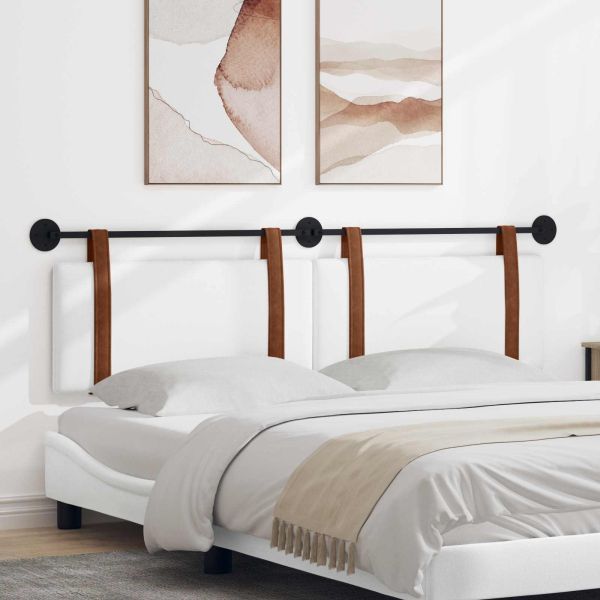 Висяща табла Монтиране на стена Бял 190 x 55 x 5 см Антично PU