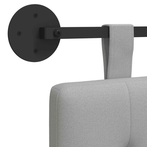 Висяща табла Облачно сиво 130 x 55 x 5 см текстил