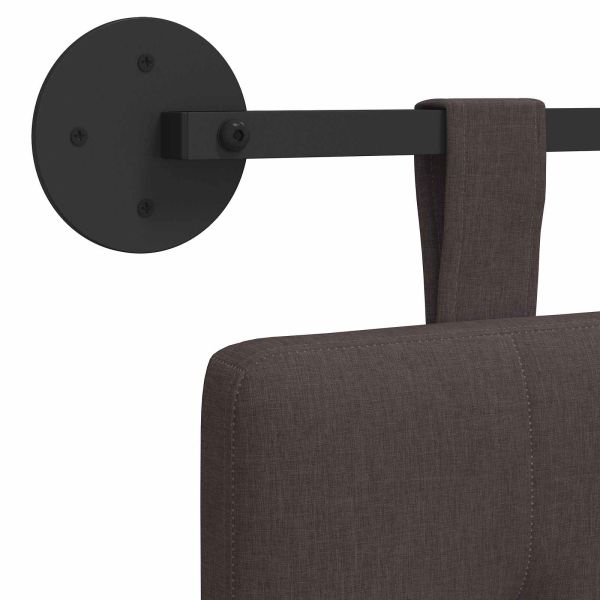 Висяща табла Тъмен кафяв 130 x 55 x 5 см текстил