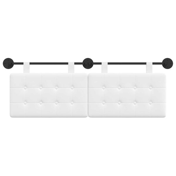 Висяща табла Монтиране на стена Бял 130 x 55 x 5 см текстил