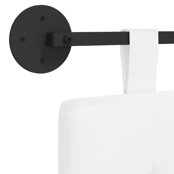 Висяща табла Монтиране на стена Бял 130 x 55 x 5 см текстил