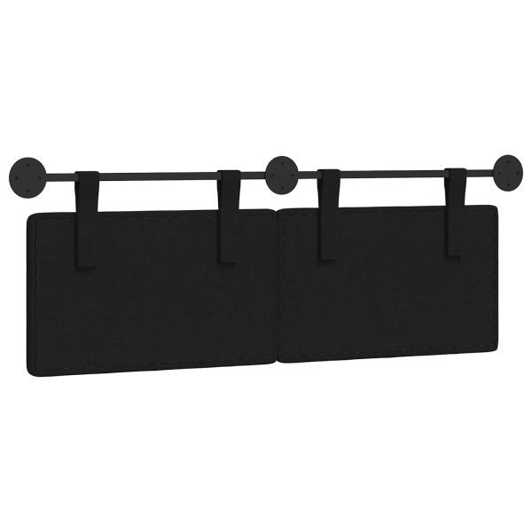 Висяща табла Монтиране на стена Черен 150 x 55 x 5 см текстил
