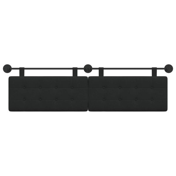 Висяща табла Монтиране на стена Черен 190 x 55 x 5 см текстил