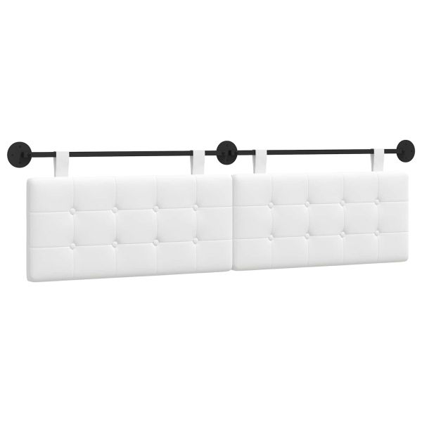 Висяща табла Монтиране на стена Бял 190 x 55 x 5 см текстил