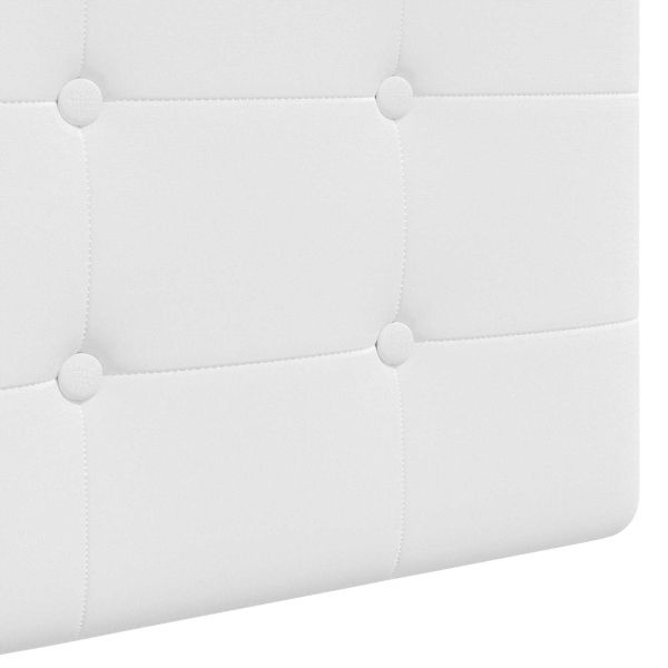 Висяща табла Монтиране на стена Бял 190 x 55 x 5 см текстил