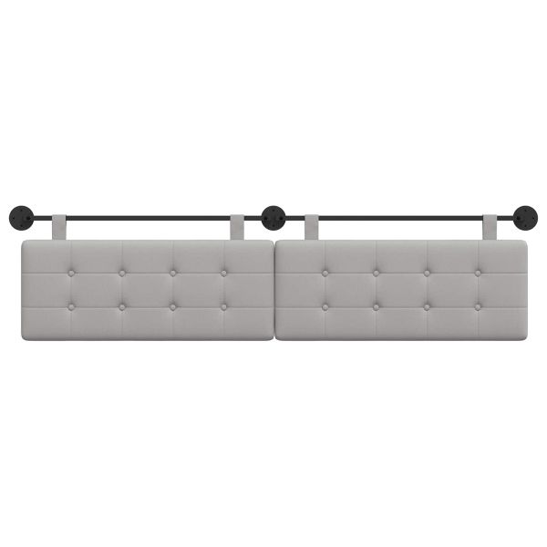 Висяща табла Облачно сиво 210 x 55 x 5 см текстил