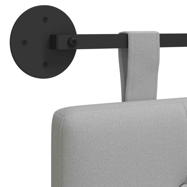 Висяща табла Облачно сиво 210 x 55 x 5 см текстил