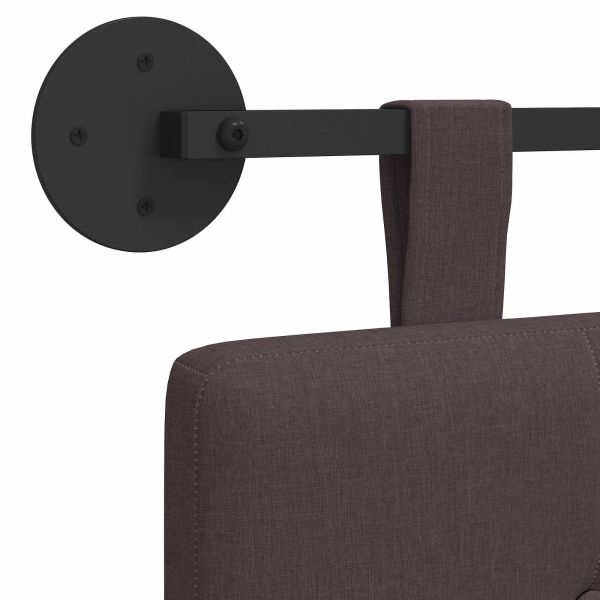 Висяща табла Тъмен кафяв 210 x 55 x 5 см текстил