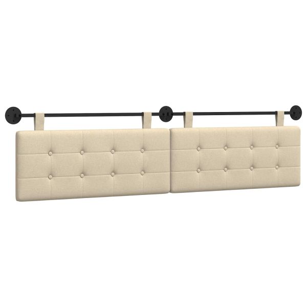 Висяща табла Монтиране на стена Крем 210 x 55 x 5 см текстил