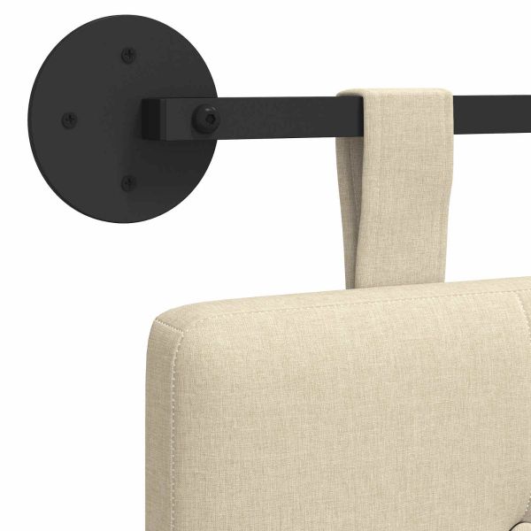 Висяща табла Монтиране на стена Крем 210 x 55 x 5 см текстил