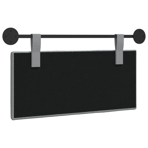 Висяща табла На райета Светлосиво 90 x 55 x 5 см текстил