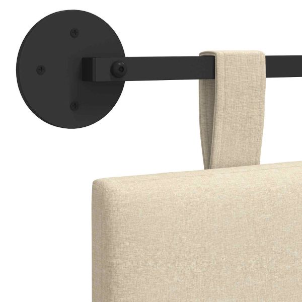 Висяща табла Монтиране на стена Крем 90 x 55 x 5 см текстил