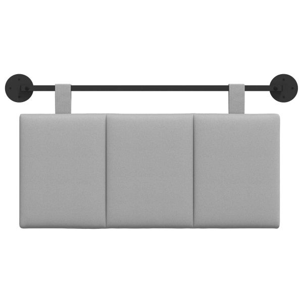 Висяща табла На райета Облачно сиво 100 x 55 x 5 см текстил